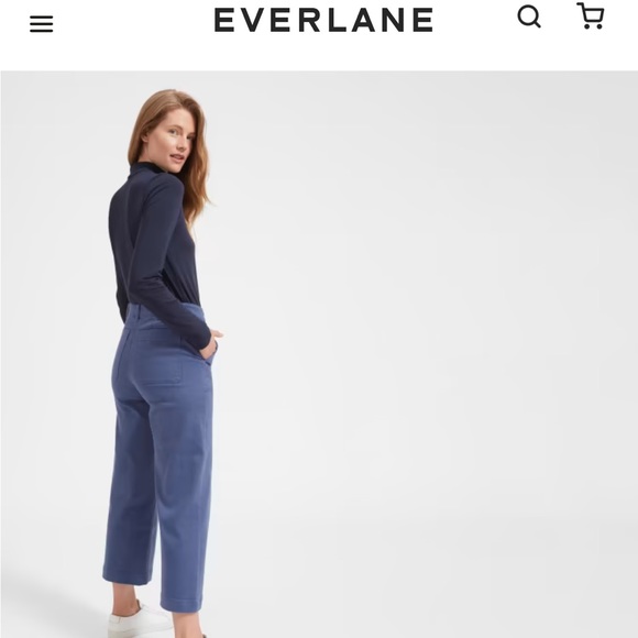 Everlane Wide-Leg Crop - Size 00 (24/25 waist) - Picture 2 of 6